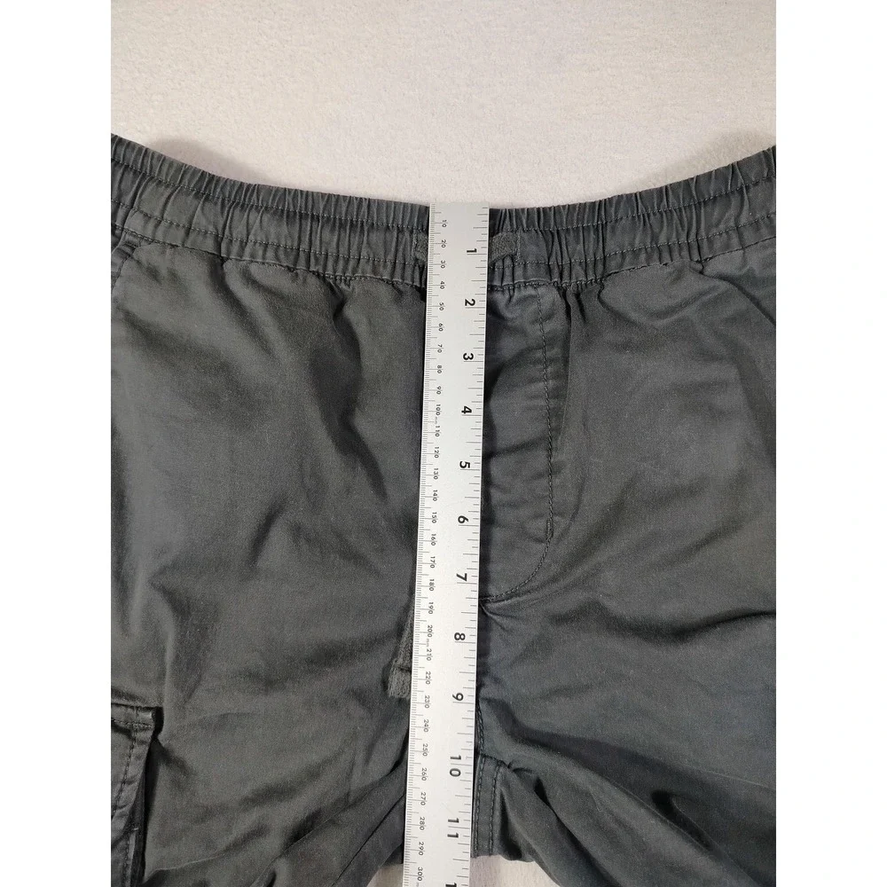 Arizona Jean Co Cargo Pants Mens Small Black Elastic Waist Drawstring Utility